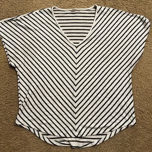 GAP | Striped Black and White Top | Medium